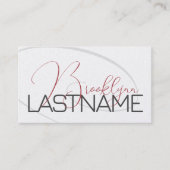 Elegante Moderne Kalligrafie Signature Haarsalon Visitekaartje (Voorkant)