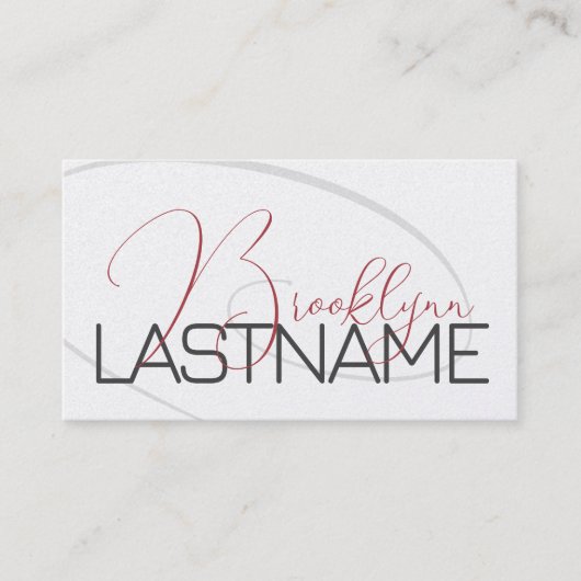 Elegante Moderne Kalligrafie Signature Haarsalon Visitekaartje (Voorkant)