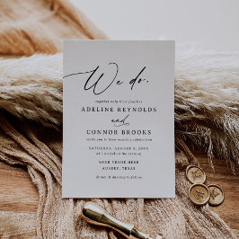 Elegante moderne kalligrafie Wij doen bruiloft Kaart