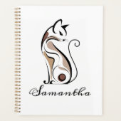 Elegante moderne kat,kat moeder, abstract aangepas planner (Voorkant)