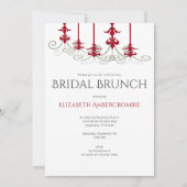 Elegante moderne kerst bruids brunch kaart (Voorkant)