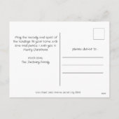 Elegante moderne kerst familie foto collage feestdagenkaart (Achterkant)