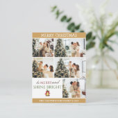 Elegante moderne kerst familie foto collage feestdagenkaart (Staand voorkant)