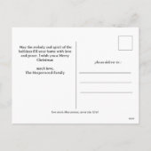 Elegante moderne kerst familie foto collage feestdagenkaart (Achterkant)