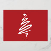 Elegante moderne kerst familie foto collage folie feestdagenkaart (Achterkant)