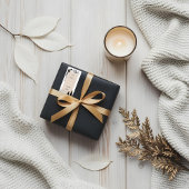 Elegante moderne kerst groenblijvende bomen en blo etiket