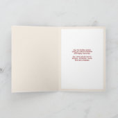 Elegante moderne kerst krans crème foto feestdagen kaart (Binnen)