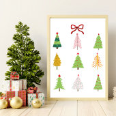 Elegante moderne kerstboom art print