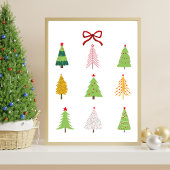 Elegante moderne kerstboom art print