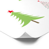 Elegante moderne kerstboom art print (Hoek)