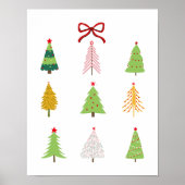 Elegante moderne kerstboom art print (Voorkant)