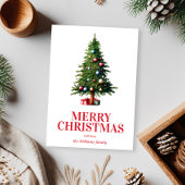 Elegante moderne kerstboom feestdagenkaart