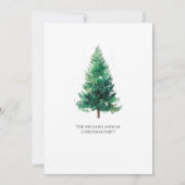 Elegante moderne kerstboom party familie kaart (Achterkant)