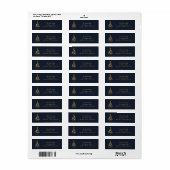 Elegante moderne kerstboom retour adres label (Full Sheet)