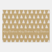 Elegante moderne kerstboom zilver goud rood inpakpapier vel (Voorkant 2)