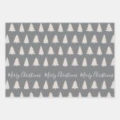 Elegante moderne kerstboom zilver goud rood inpakpapier vel (Voorkant)