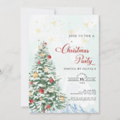 Elegante moderne kerstfeest uitnodiging (Voorkant)