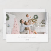 Elegante & Moderne KERSTFOTO CURLY Happiest Feestdagenkaart (Achterkant)