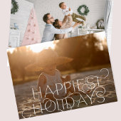 Elegante & Moderne KERSTFOTO CURLY Happiest Feestdagenkaart