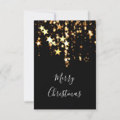 elegante moderne kerstgouden sterren kaart (Voorkant)