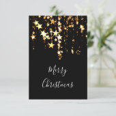 elegante moderne kerstgouden sterren kaart (Staand voorkant)