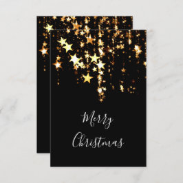 elegante moderne kerstgouden sterren kaart