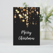 elegante moderne kerstgouden sterren kaart (Staand voorkant)