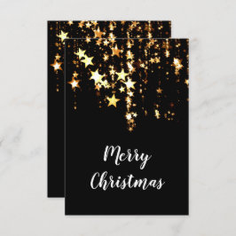 elegante moderne kerstgouden sterren kaart