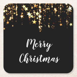 elegante moderne kerstgouden sterren kartonnen onderzetters