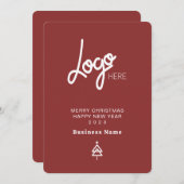 Elegante moderne kerstkaart voor feestdagen met lo (Voorkant / Achterkant)