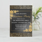 Elegante Moderne Kerstmis partij gouden douane Kaart (Staand voorkant)
