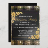 Elegante Moderne Kerstmis partij gouden douane Kaart (Voorkant / Achterkant)