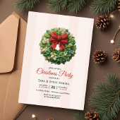 Elegante moderne kerstparty krans kaart