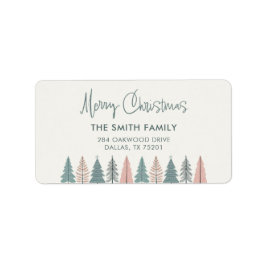 Elegante moderne kerstvakantie etiket