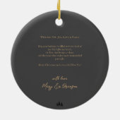 Elegante Moderne Kerstvreugde, Liefde & Vrede Keramisch Ornament (Achterkant)