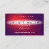 Elegante moderne kip paars rood ontwerp visitekaartje (Achterkant)