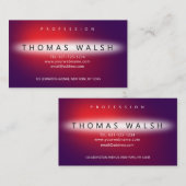 Elegante moderne kip paars rood ontwerp visitekaartje (Voorkant / Achterkant)