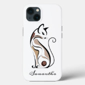 Elegante Moderne Kitty, Kat Moeder, Cute Gepersona Case-Mate iPhone Case (Achterkant)