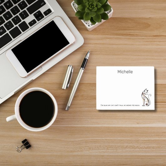 Elegante Moderne Kitty, Kat Moeder, Grappig Gepers Post-it® Notes