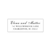 Elegante moderne klassieke bruiloft zelfinktende stempel (Design)