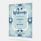 Elegante moderne klassieke script bruiloft acryl bord (Hoek)