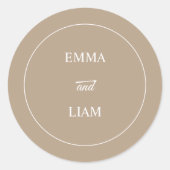 Elegante moderne klassieke trouw monogram sticker (Voorkant)
