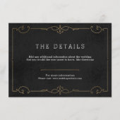 Elegante moderne klassieke trouwdetailkaart informatiekaartje (Voorkant)
