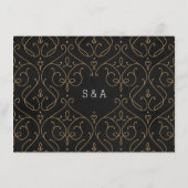 Elegante moderne klassieke trouwdetailkaart informatiekaartje (Achterkant)