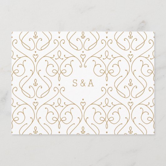 Elegante moderne klassieke trouwdetailkaart informatiekaartje (Achterkant)