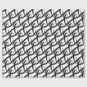 Elegante, moderne klassieke zwart-witte bruiloft cadeaupapier (Vlak)