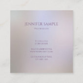 Elegante Moderne Kleur Harmonie Clean Design Sjabl Vierkante Visitekaartje (Achterkant)