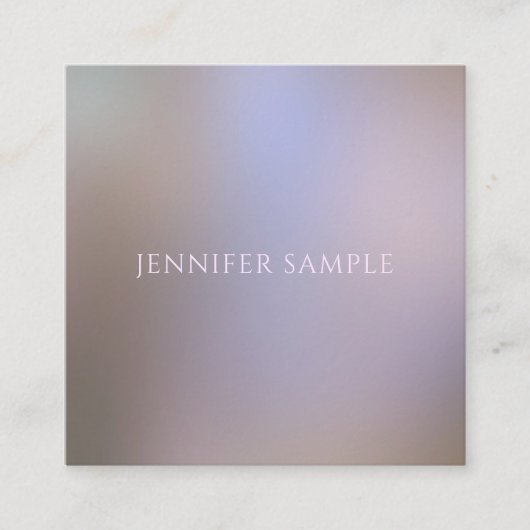 Elegante Moderne Kleur Harmonie Clean Design Sjabl Vierkante Visitekaartje (Voorkant)
