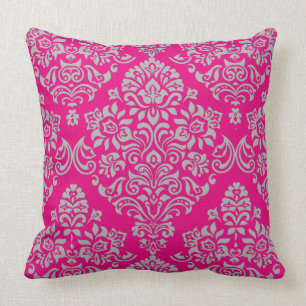Elegante moderne kleuren en vintage damastpatroon kussen