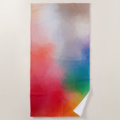 Elegante Moderne Kleurrijke Abstracte Lege Sjabloo Strandlaken (Voorkant)